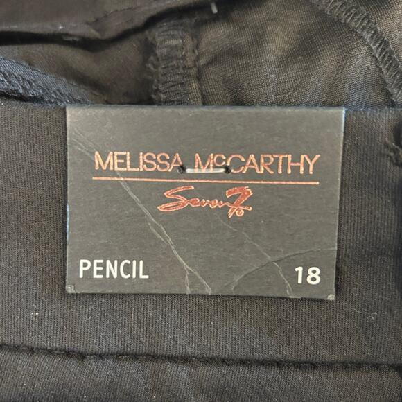 Melissa McCarthy Seven Forever Black Fadeless Pencil Plus Size 18 Jeans NWT - Picture 6 of 6